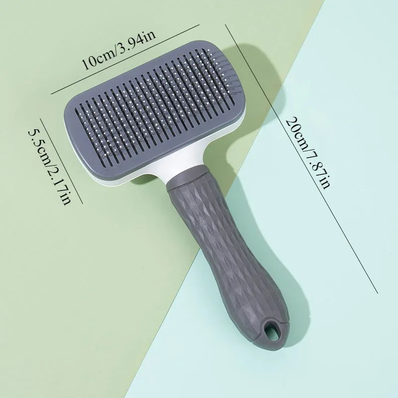 One-Button Pet Deshedding Brush