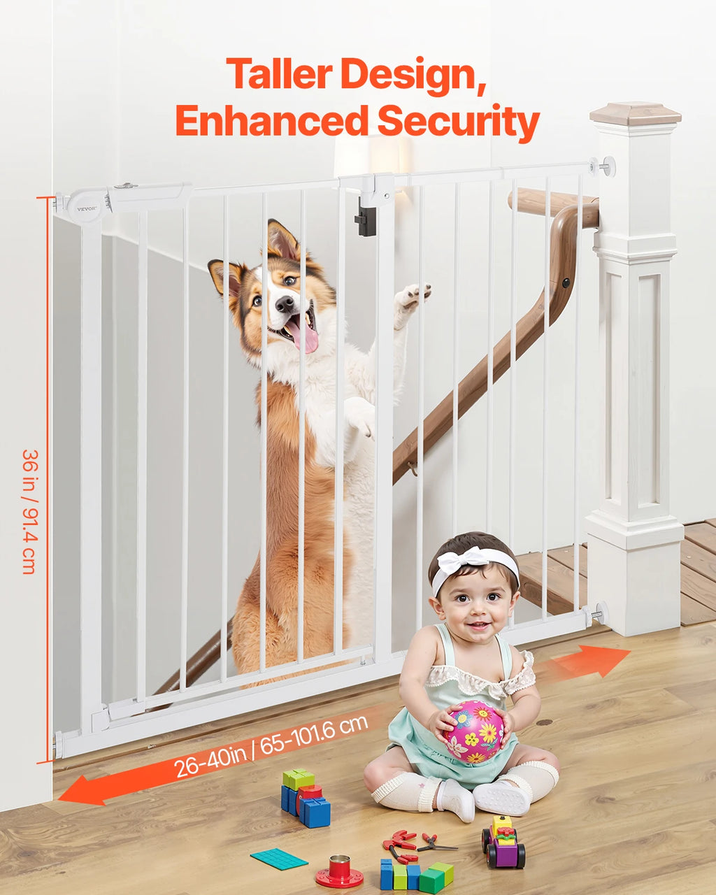 28/30/36 Inches High Dog Gate