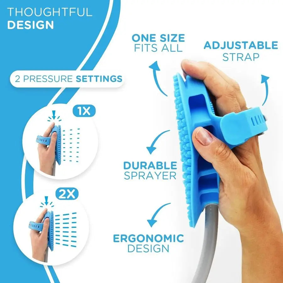 5 in 1 Pet Bath Brush, with 3ft Shower Hose Attachment