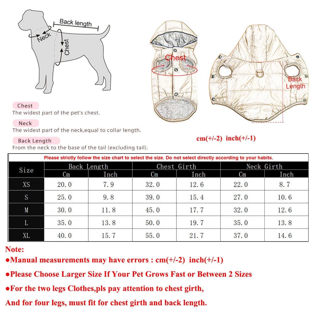 Warm Fleece Dog Coat Hoodie For Small Medium Dogs