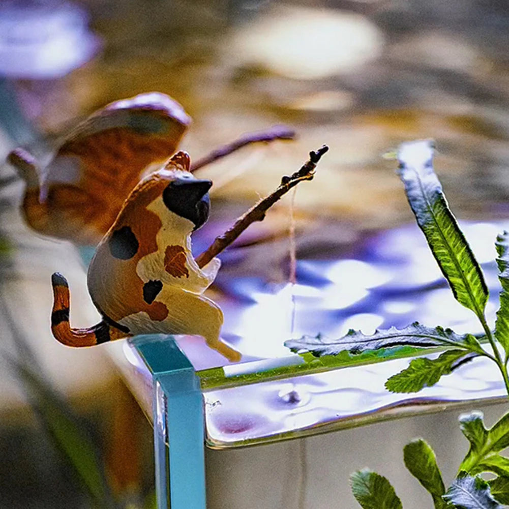 Fish Tank Kitten Fishing Ornament