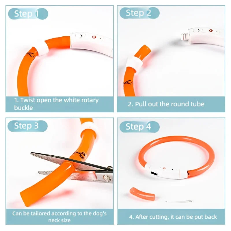 Safe Reflective LED Pet Collar