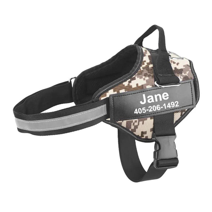 Reflective, No Pull personalized  Dog Harness