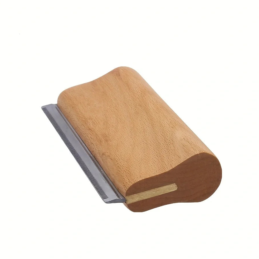 Wooden Cat, Dog, and Horse Shedding Tool