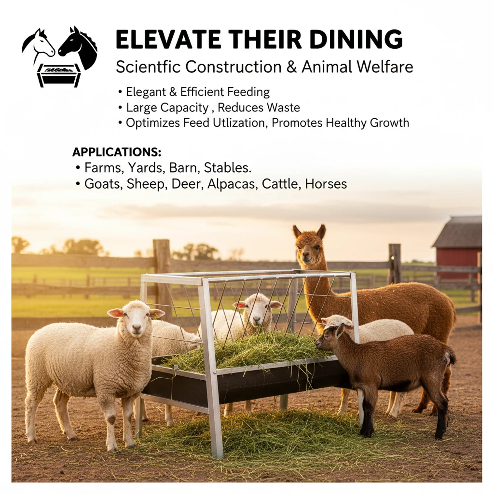 Large Standing livestock Feed Trough