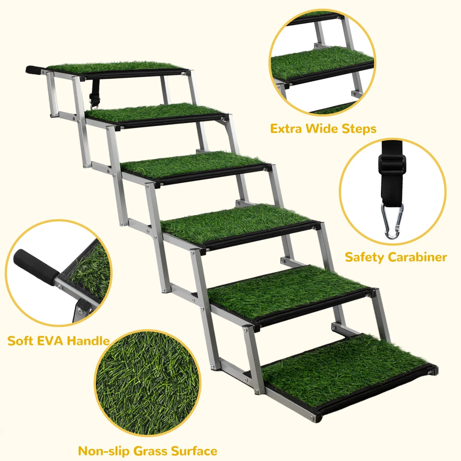 Extra Wide Dog Stairs for Large Dogs