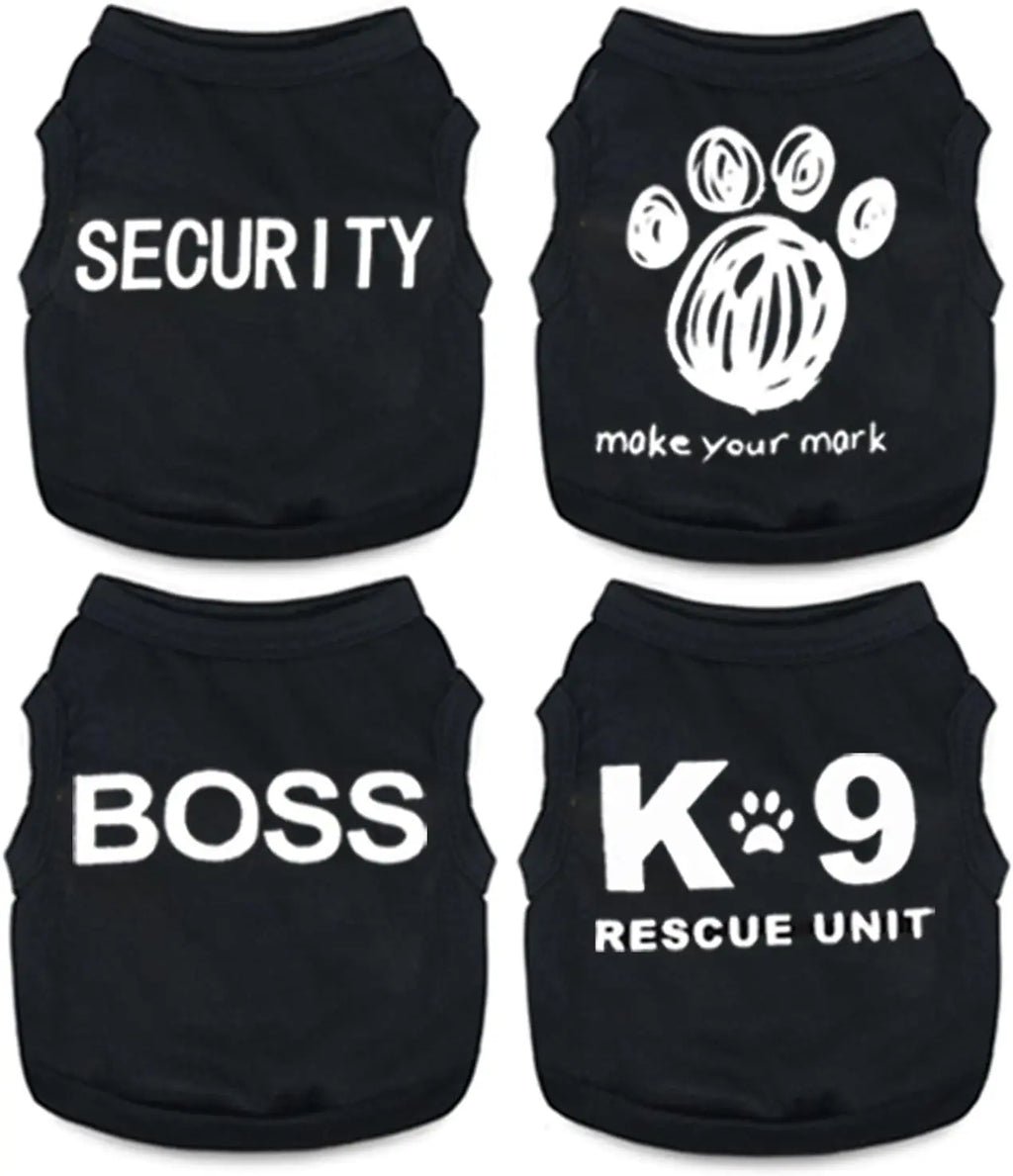 4-Piece Small Dog Clothes Set for Summer and Spring