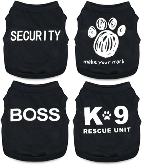 4-Piece Small Dog Clothes Set for Summer and Spring