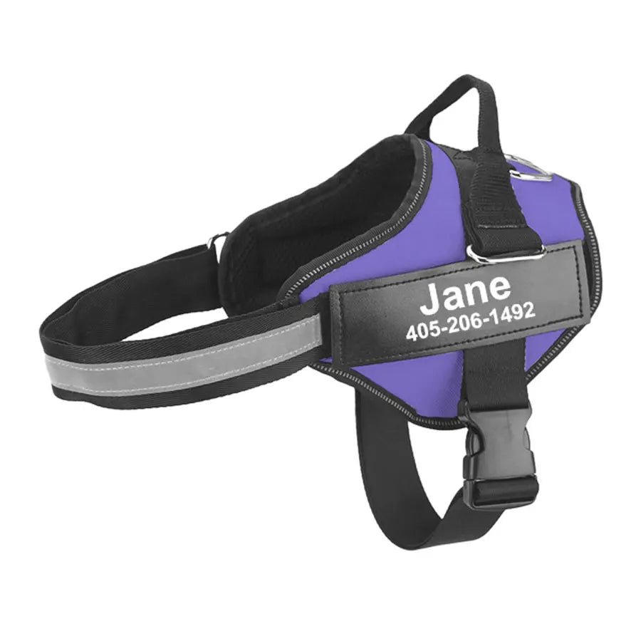 Reflective, No Pull personalized  Dog Harness