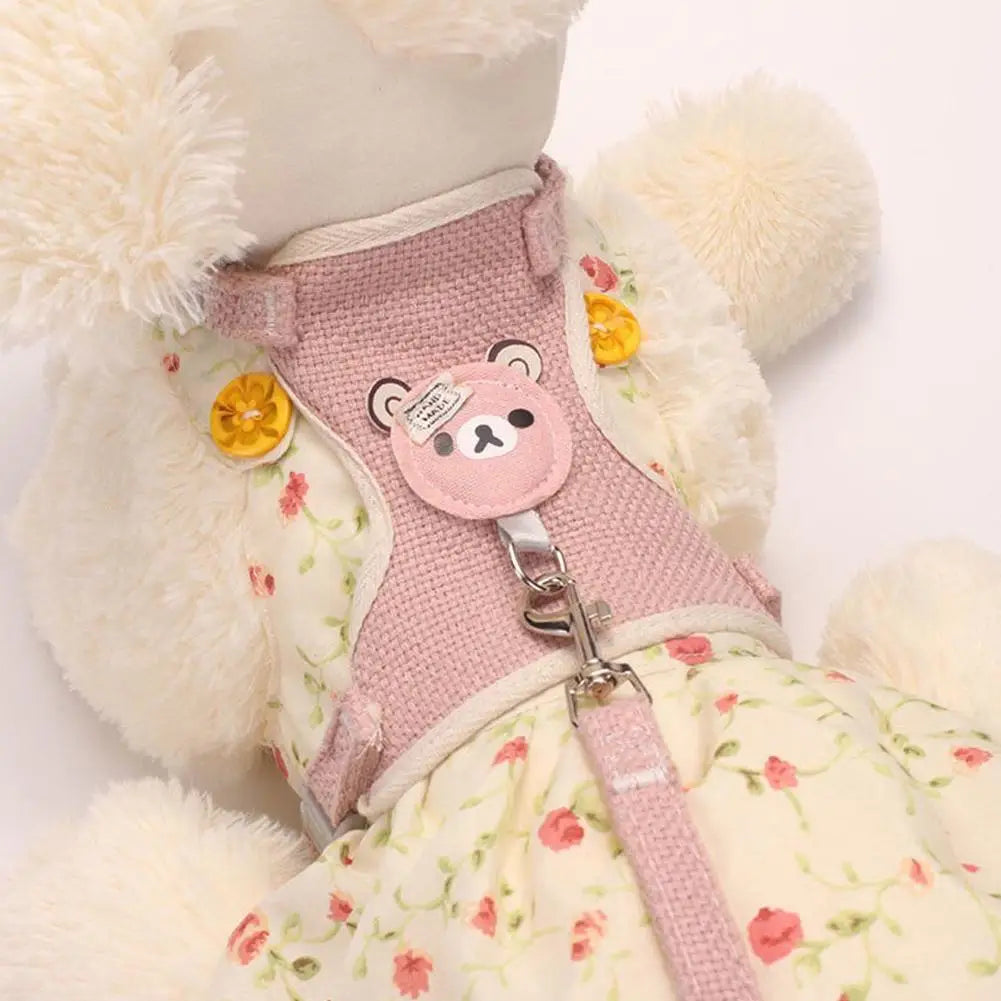 Lovely Small Pet Vest Dog Leash