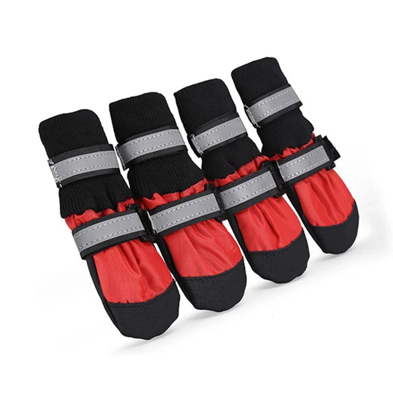 Waterproof Anti Slip Dog High Shoes Camouflage Reflective