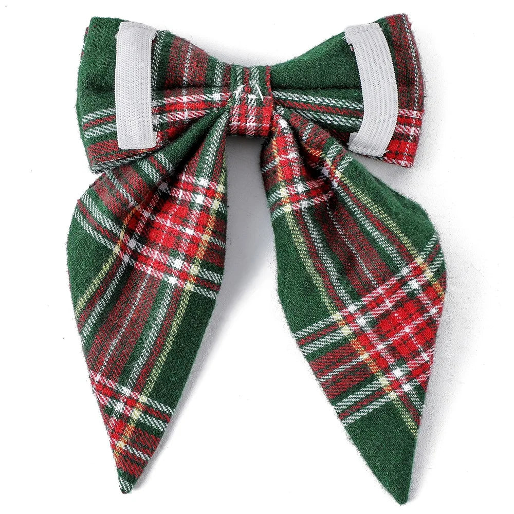 Christmas Snowflake Dog Bow Collars