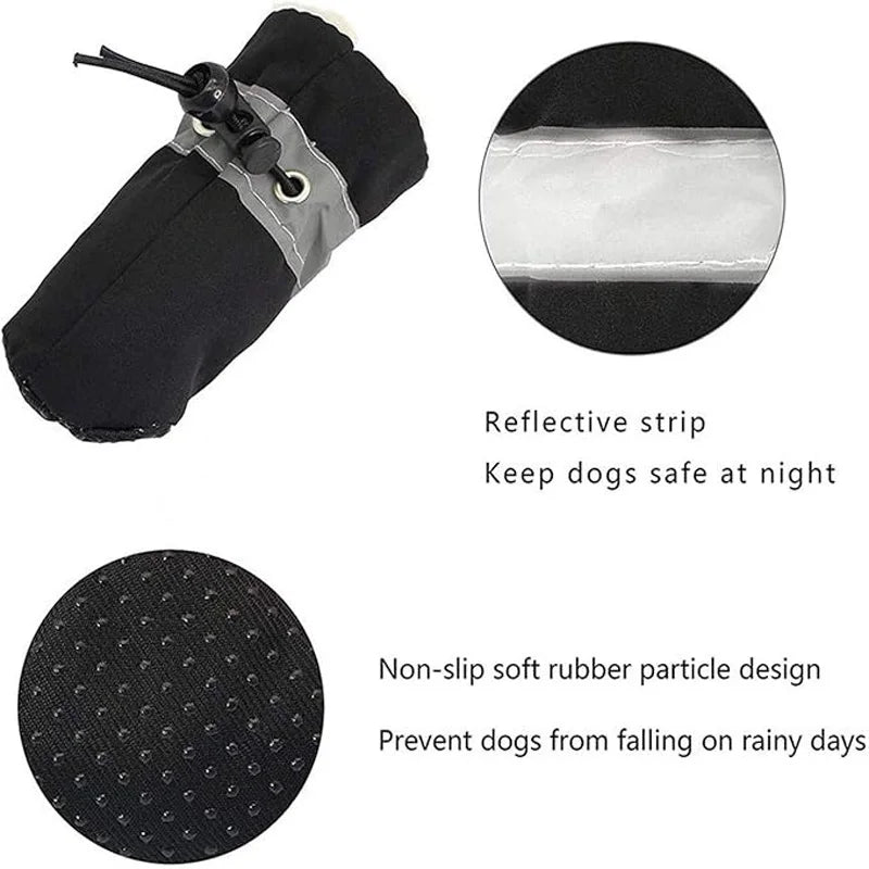 4Pcs All-Weather Dog Shoes