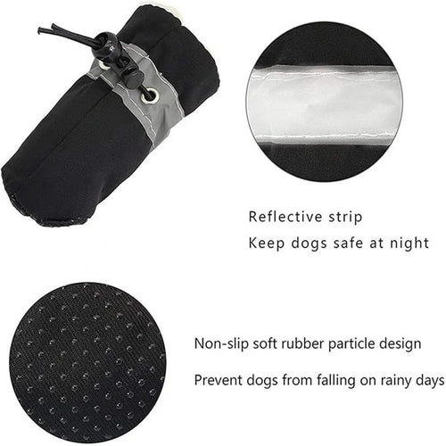 4Pcs All-Weather Dog Shoes