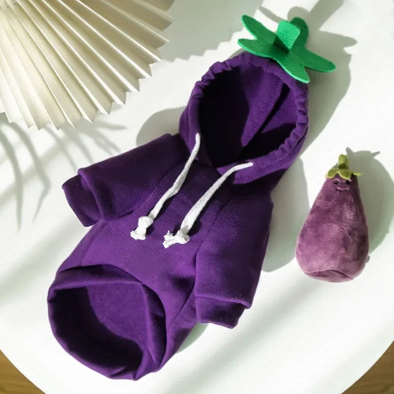 Warm Fleece pet costume; Dogs, cats Clothes Apple, Banana, Carrot, Fruit.