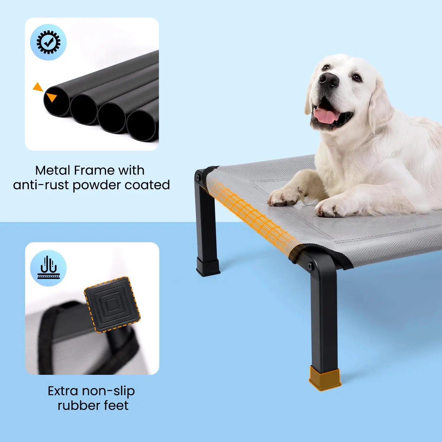 Elevated Dog Bed, Cooling Raised Pet Cot