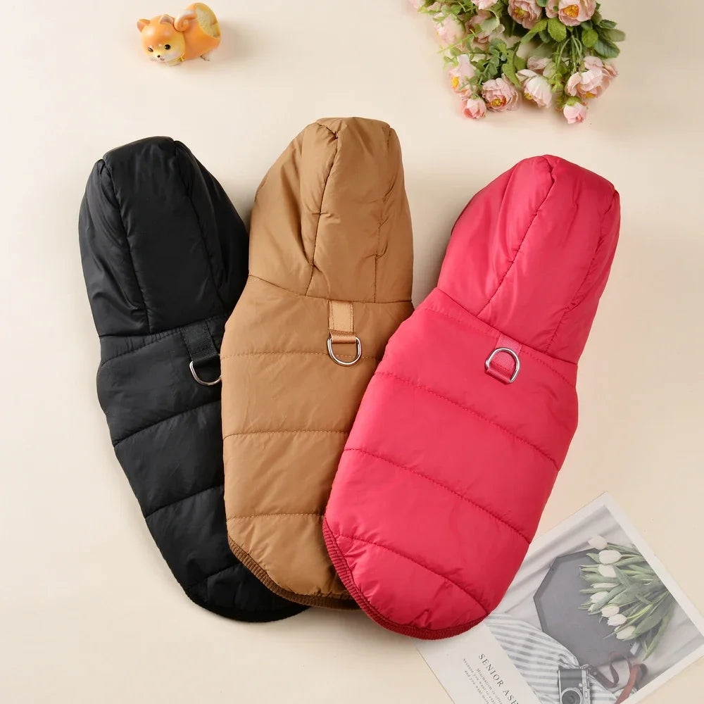 Warm Fleece Dog Coat Hoodie For Small Medium Dogs