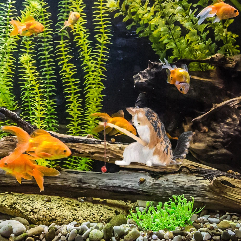 Fish Tank Kitten Fishing Ornament