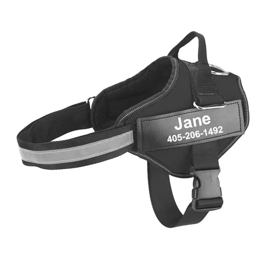 Reflective, No Pull personalized  Dog Harness