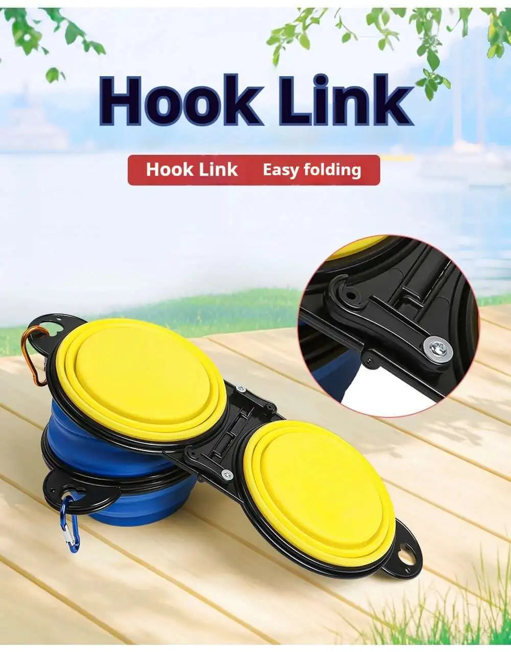 2 in 1 Collapsible Dog Travel Bowl