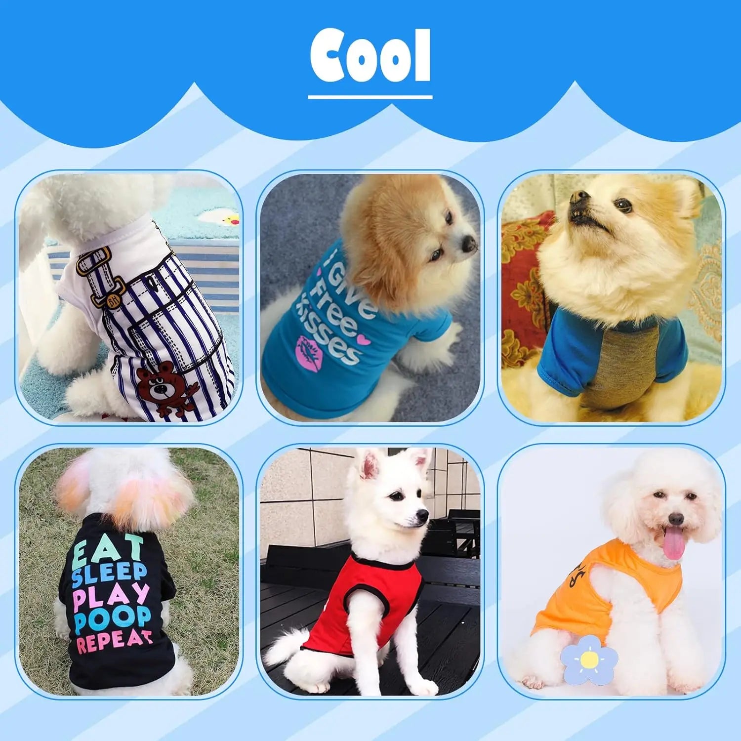 6 Pack Clothes for Small Dogs and cats