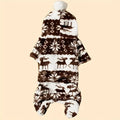 1pc Pet Christmas Reindeer Graphic Pajamas Hooded Jumpsuit