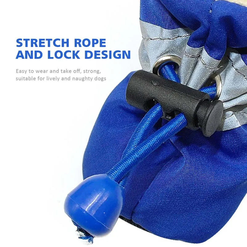 waterproof 4pcs Antiskid Puppy Shoes