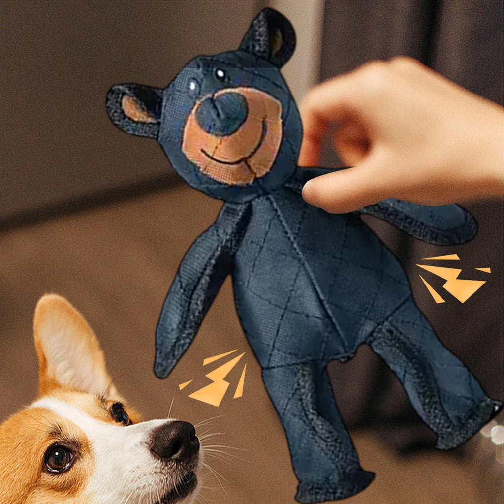 Squeaky, Unbreakable Teddy Bear Dog Toy
