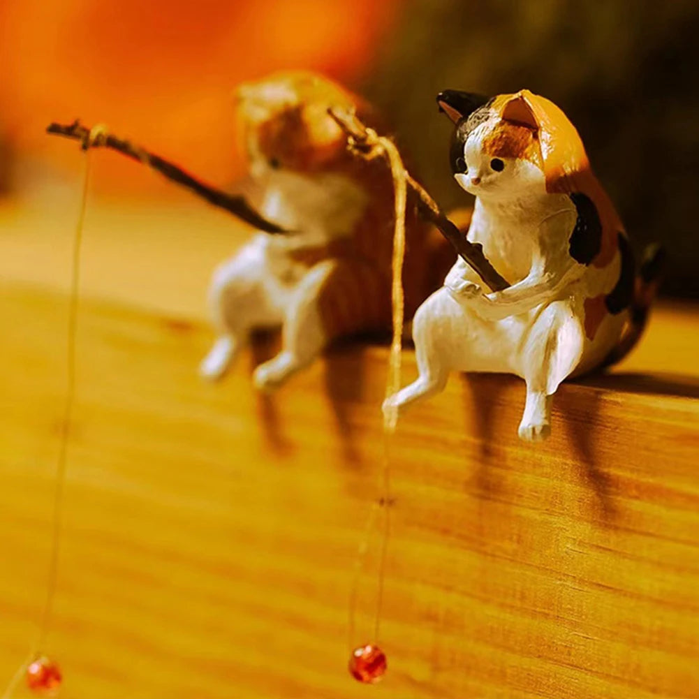 Fish Tank Kitten Fishing Ornament