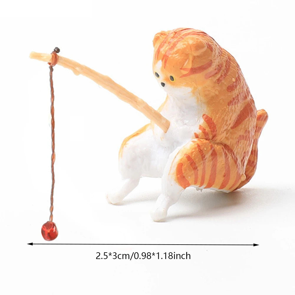 Fish Tank Kitten Fishing Ornament