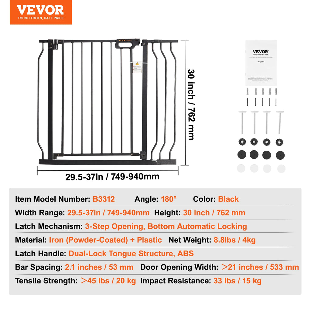 28/30/36 Inches High Dog Gate