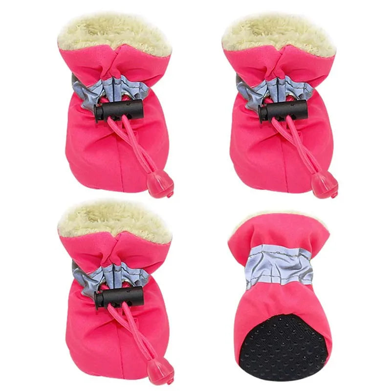 waterproof 4pcs Antiskid Puppy Shoes