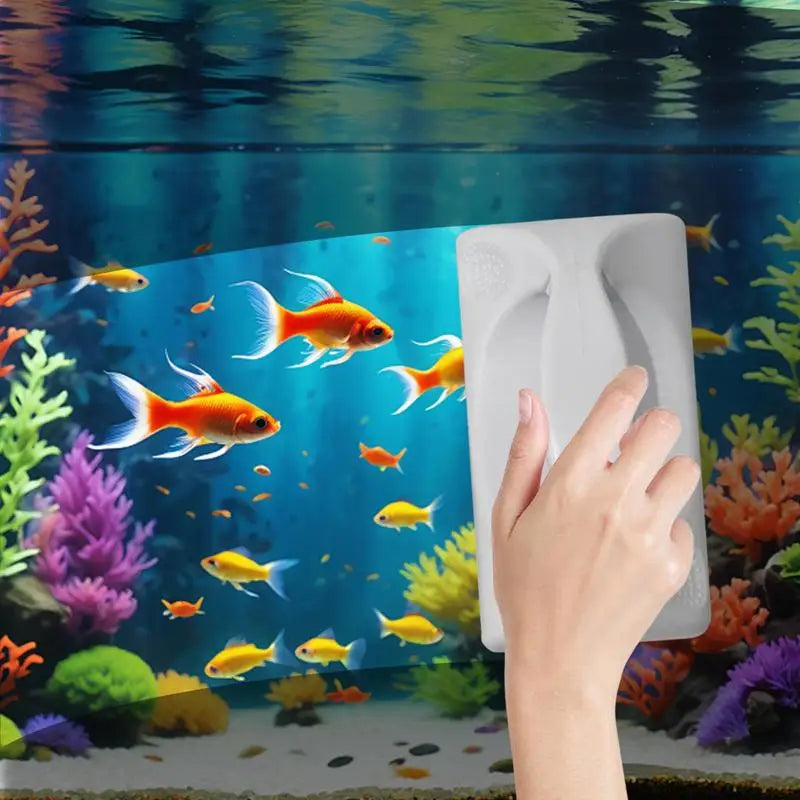 Fish Tank Glass Algae Scrapers Magnetic Scrubber Brush