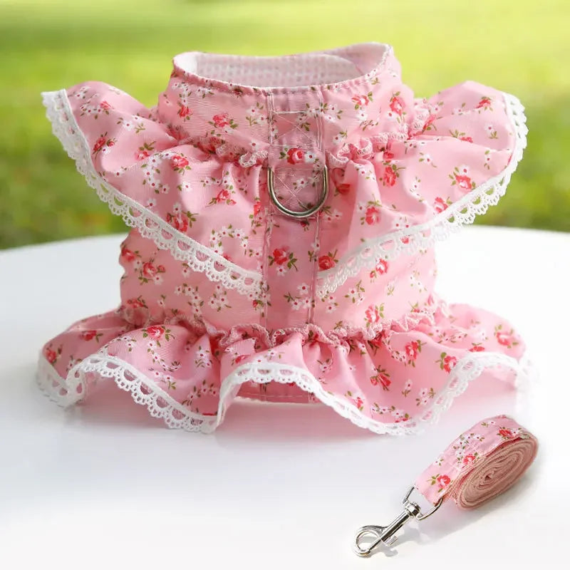 Dog or Cat Harness Leash Set cute dress harness