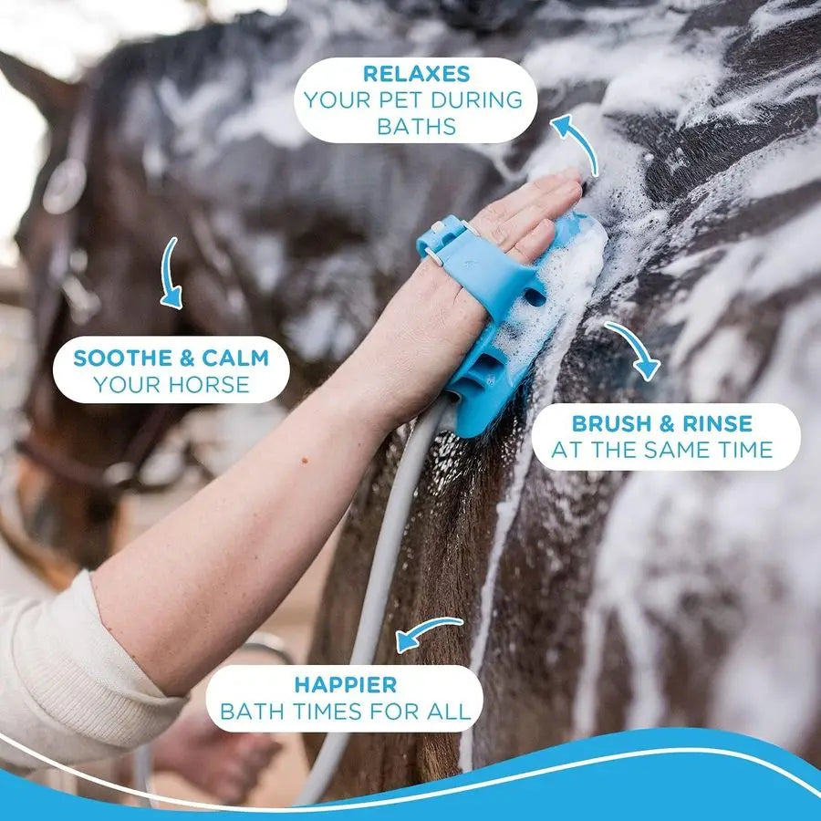 5 in 1 Pet Bath Brush, with 3ft Shower Hose Attachment