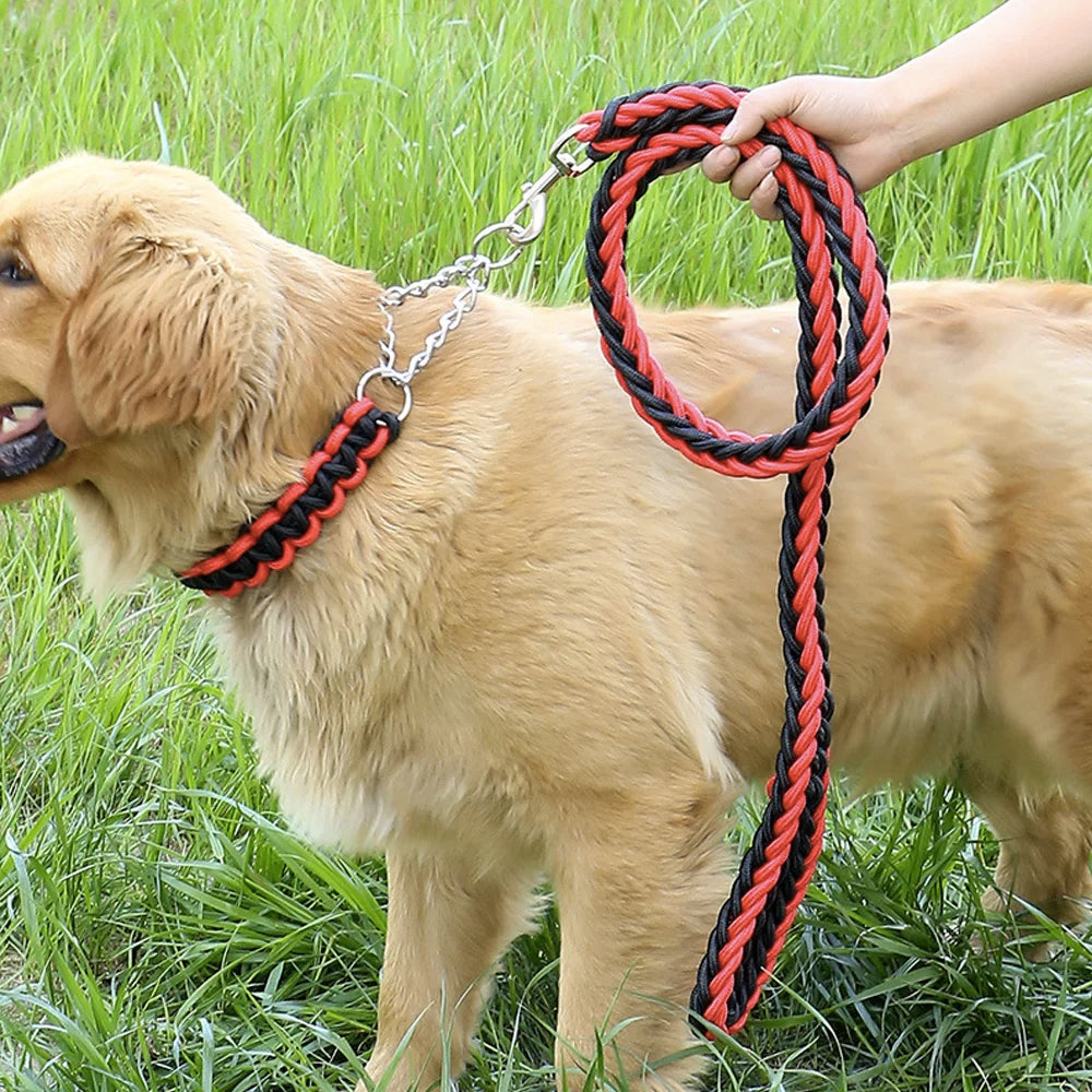 Nylon Braided Dog Collar And Leash