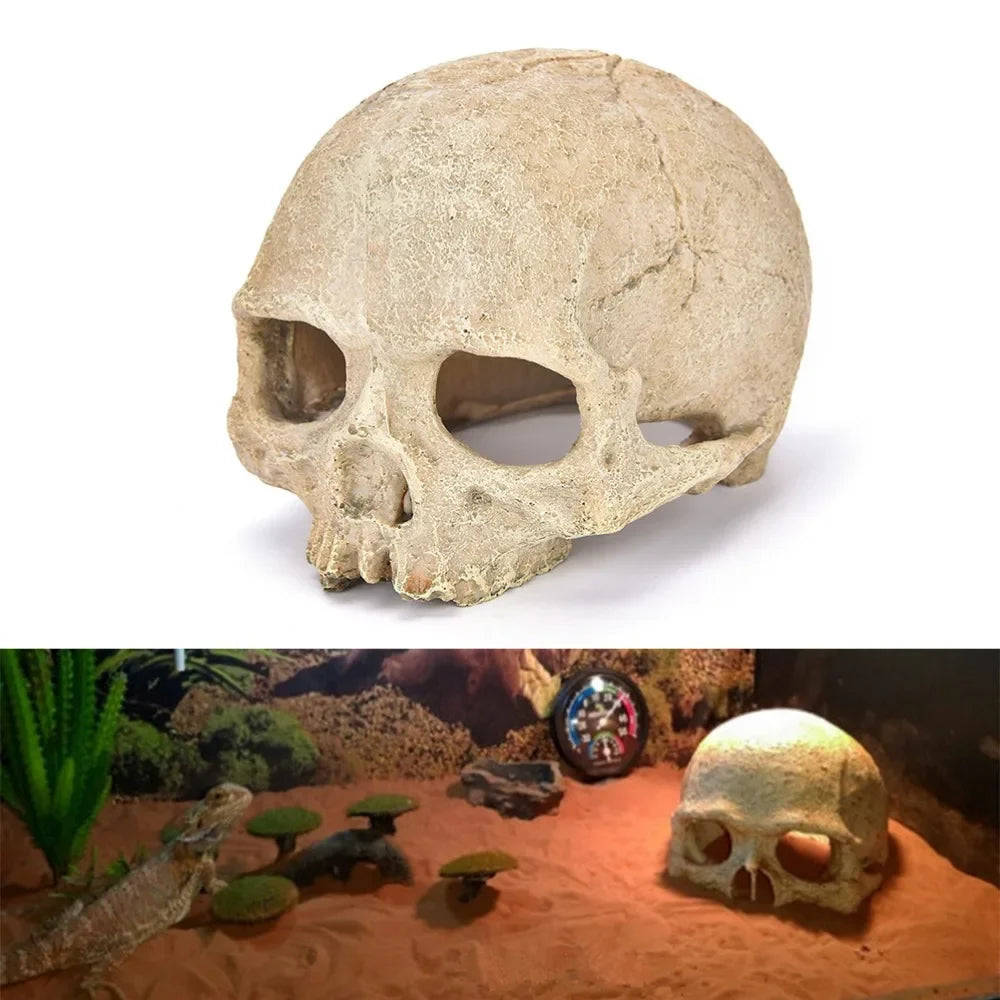 Fish Tank Aquarium Skull Decoration and  Breeding House