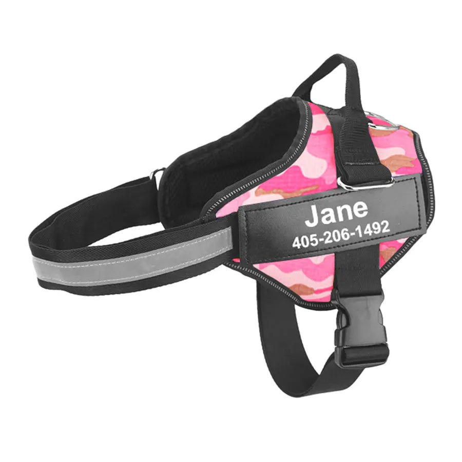 Reflective, No Pull personalized  Dog Harness