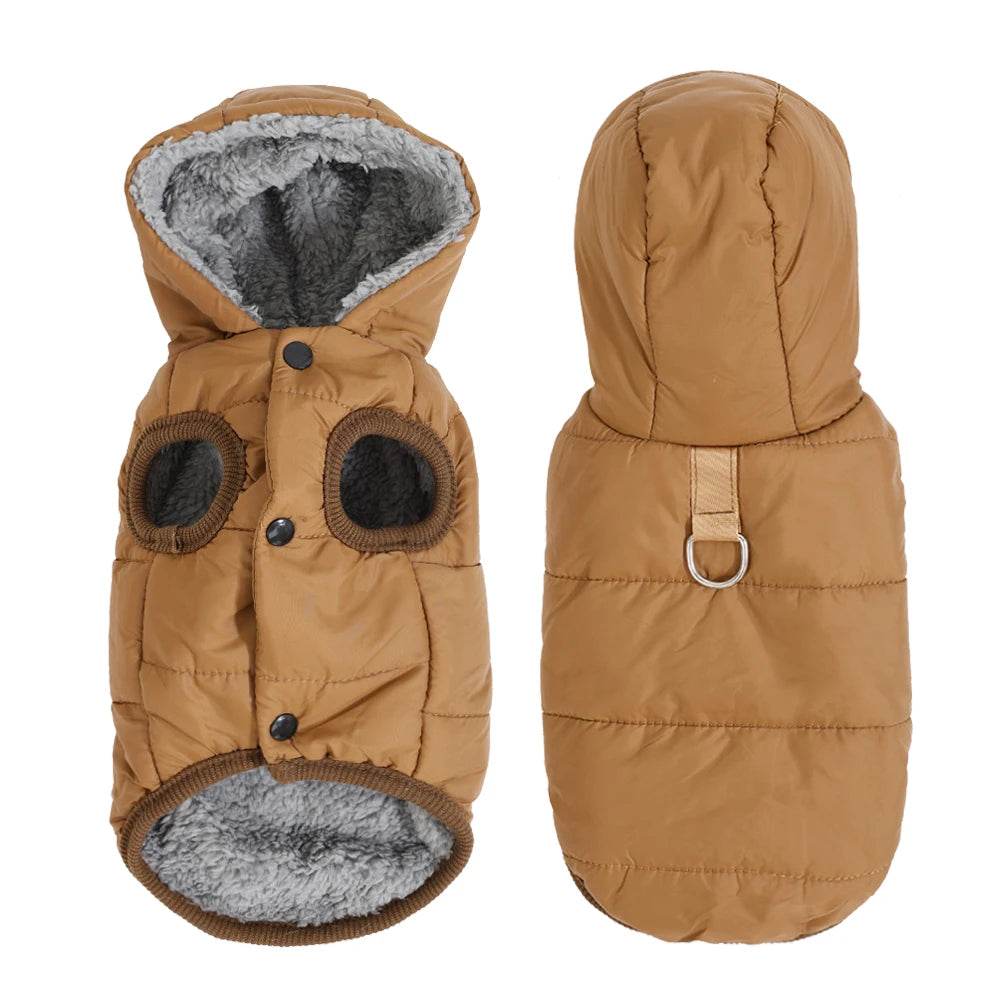 Warm Fleece Dog Coat Hoodie For Small Medium Dogs