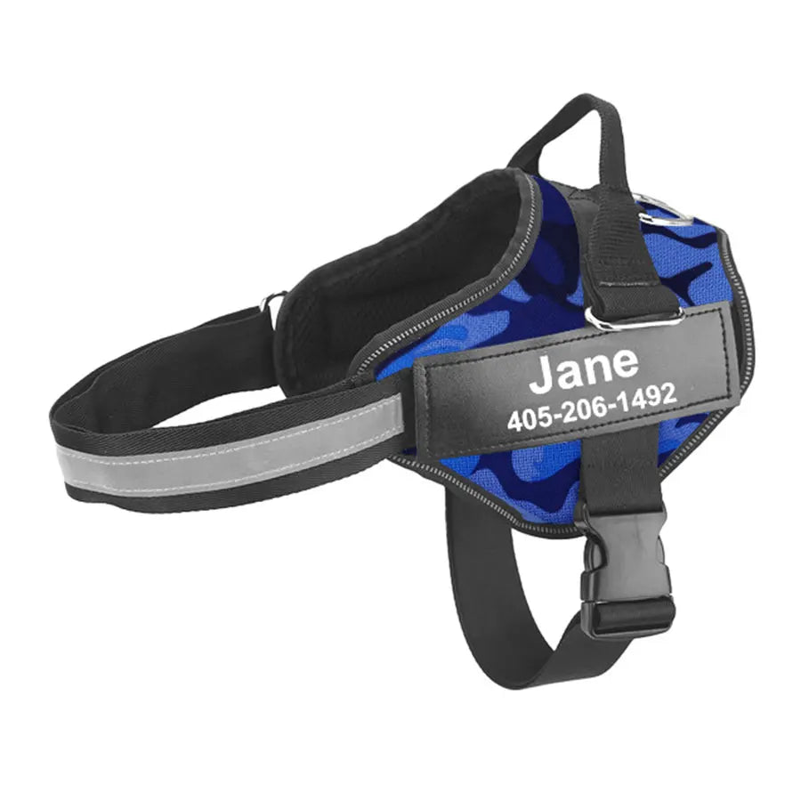 Reflective, No Pull personalized  Dog Harness