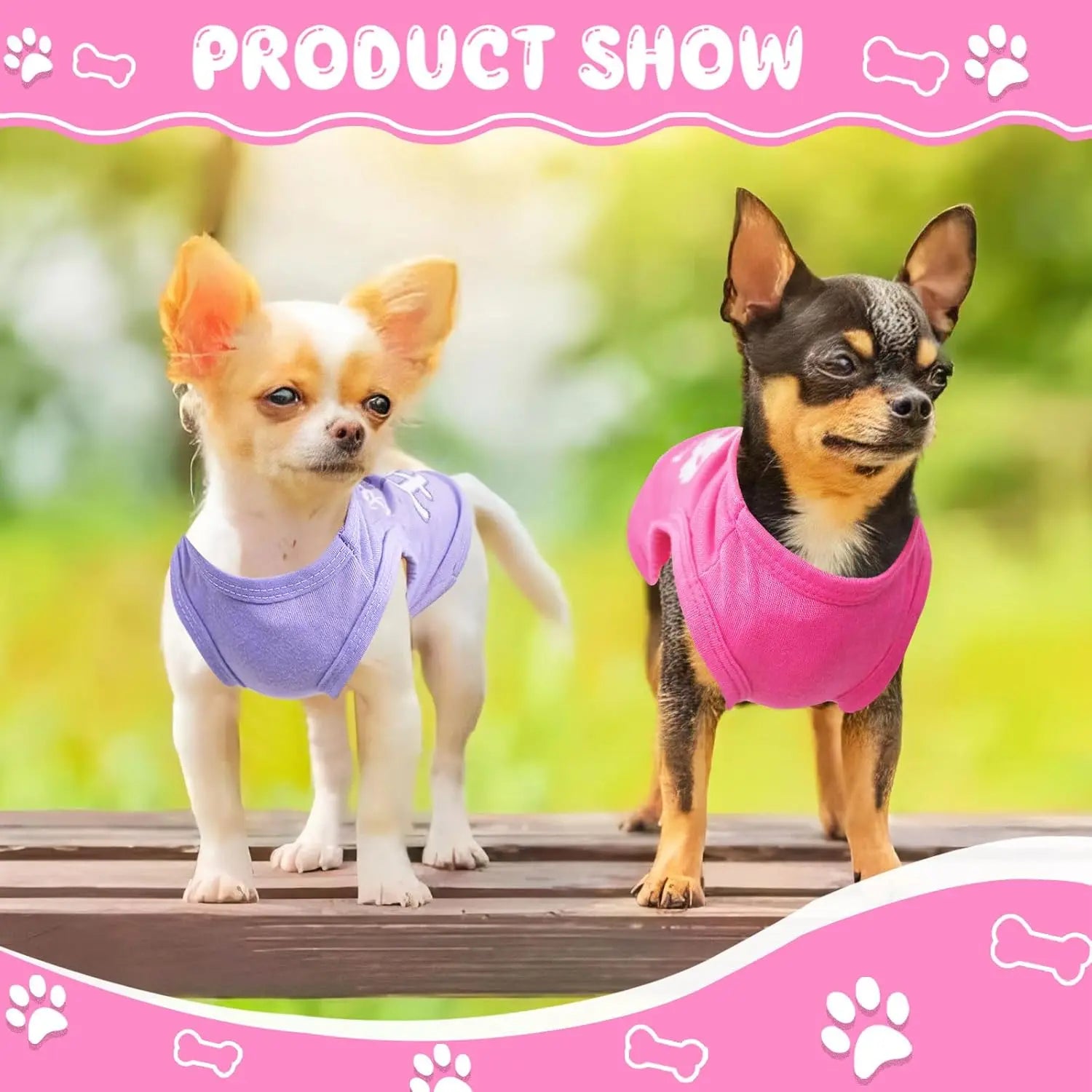 4 Pieces Pink Dog Clothes for Small dogs