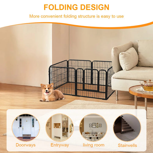 6 Panels Pet Playpen with Door