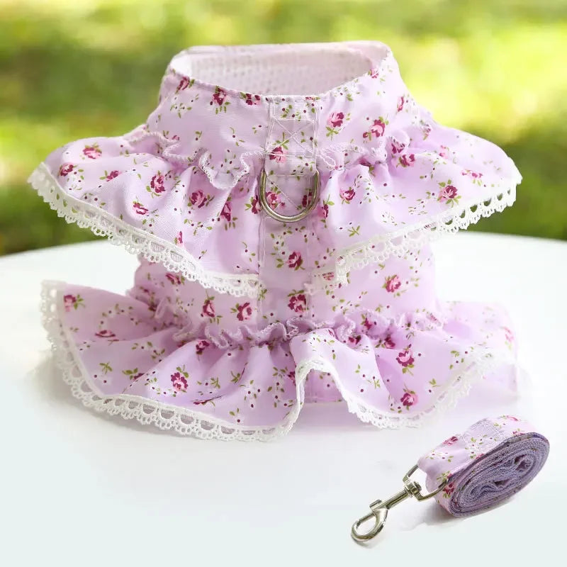 Dog or Cat Harness Leash Set cute dress harness