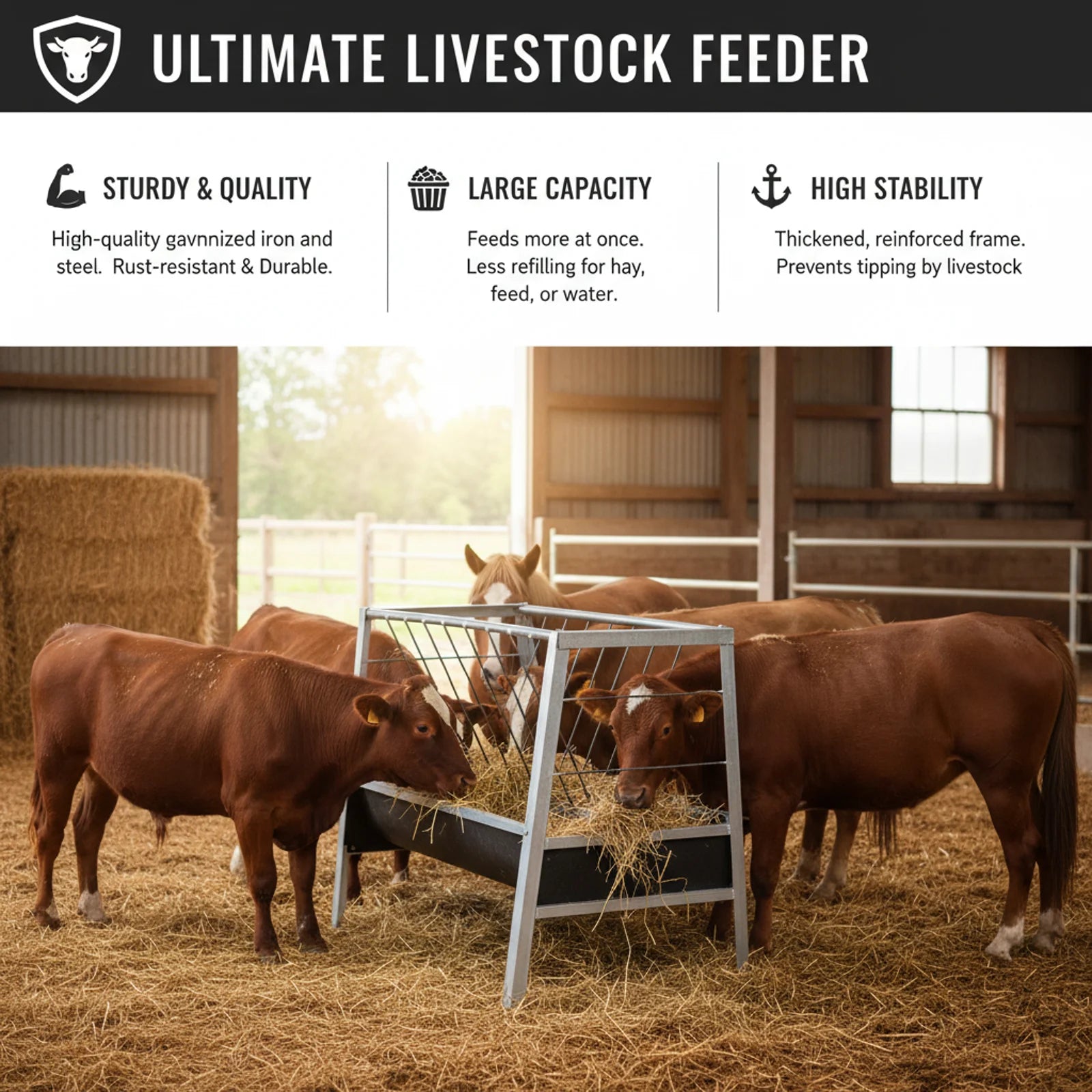 Large Standing livestock Feed Trough