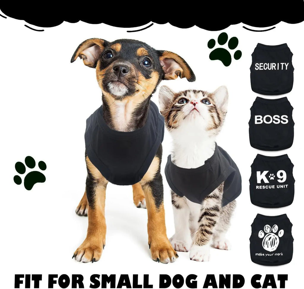 4-Piece Small Dog Clothes Set for Summer and Spring
