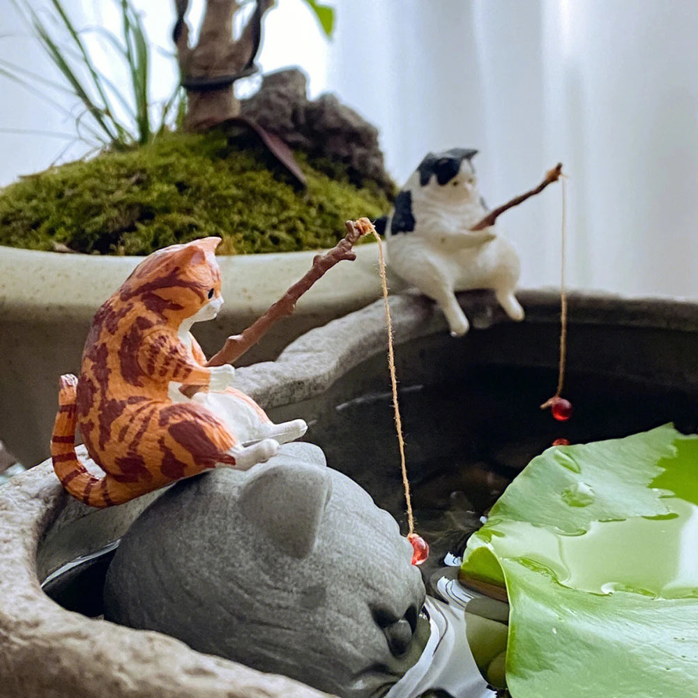 Fish Tank Kitten Fishing Ornament