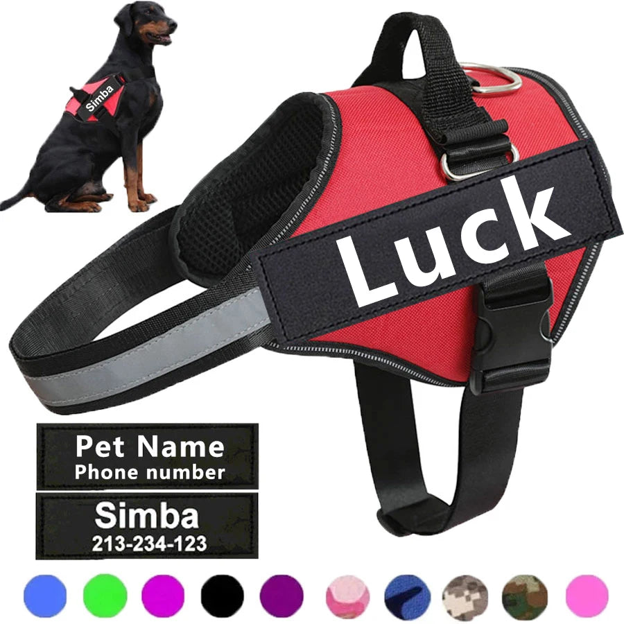 Reflective, No Pull personalized  Dog Harness