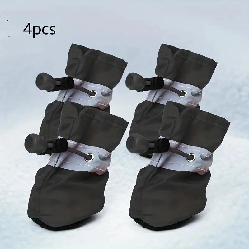 4Pcs All-Weather Dog Shoes