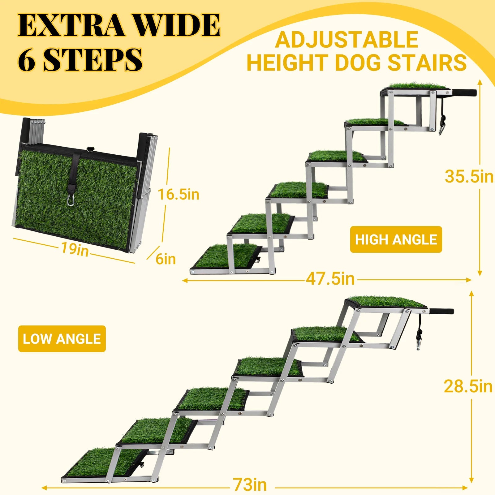 Extra Wide Dog Stairs for Large Dogs