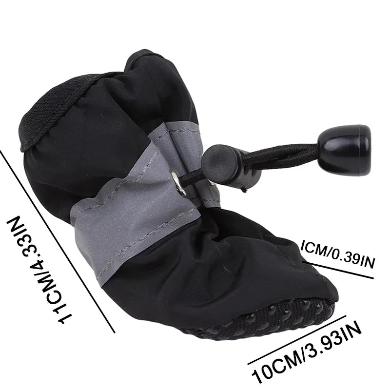 4Pcs All-Weather Dog Shoes